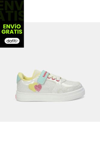 Tenis Para Niña Bubblegummers Blanco Tulipan First Step Girls Bubblegummers