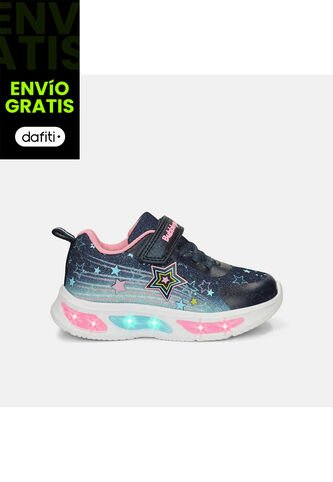 Tenis Con Luces Para Niña Bubblegummers Violeta Universal Demian Bubblegummers