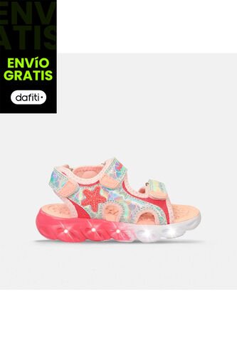 Sandalias Con Luces Infantil Para Niña Bubblegummers Multicolor Teresa Dust 26-29 Bubblegummers