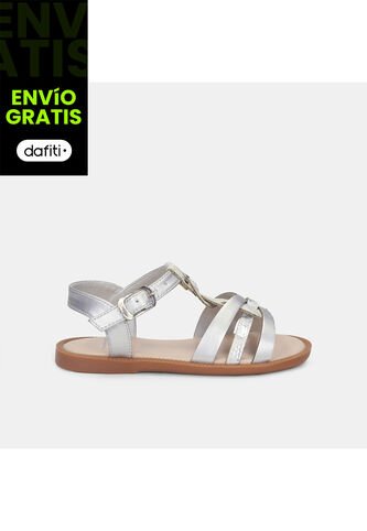 Sandalias Para Niña Bubblegummers Gris Mary First Step Girls 1 + Bubblegummers