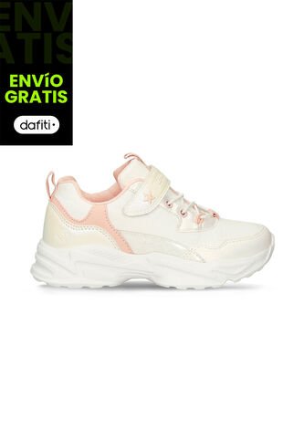 Tenis Para Niña Bubblegummers Blanco-Rosado Stella Bubblegummers