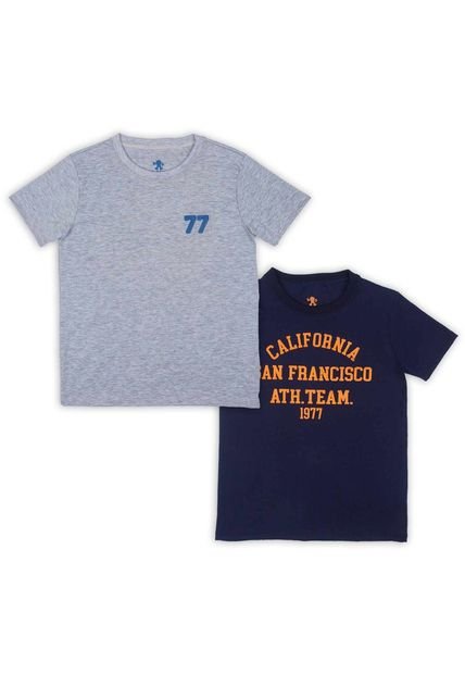 Pack X2 Camisetas Azul-Gris Bubblegummers Iván Niño