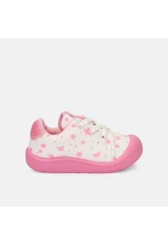Tenis Con Luces Infantil Para Niña Bubblegummers Blanco Ultramar 22-25 Bubblegummers