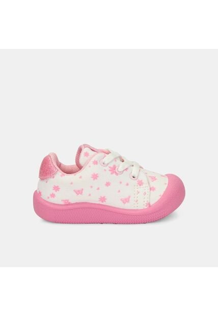 Tenis Con Luces Infantil Para Niña Bubblegummers Blanco Ultramar 22-25