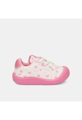 Tenis Con Luces Infantil Para Niña Bubblegummers Blanco Ultramar 22-25
