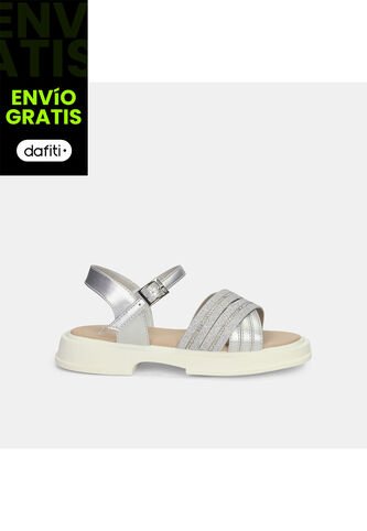 Sandalias Para Niña Bubblegummers Gris Leidy Junior Girls 6 + Bubblegummers