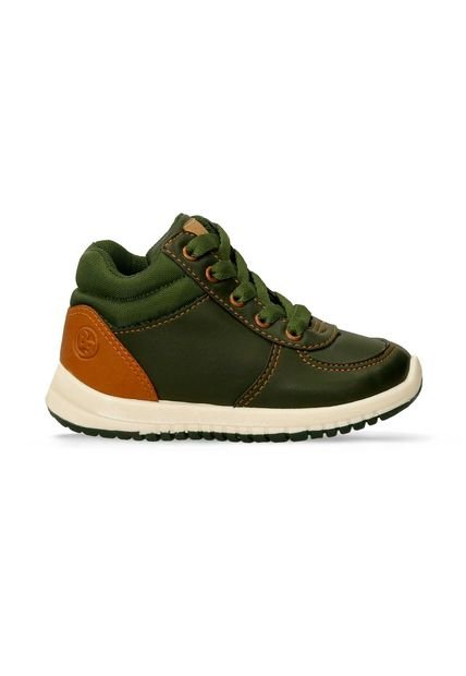 Botas Verde Militar-Camel Bubblegummers Quim Niño