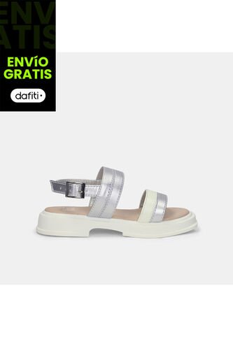 Sandalias Para Niña Bubblegummers Gris Leidy Junior Girls 6 + Bubblegummers