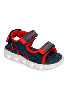 Sandalias Infantil Para Niño Bubblegummers Azul-Rojo Rodrigo
