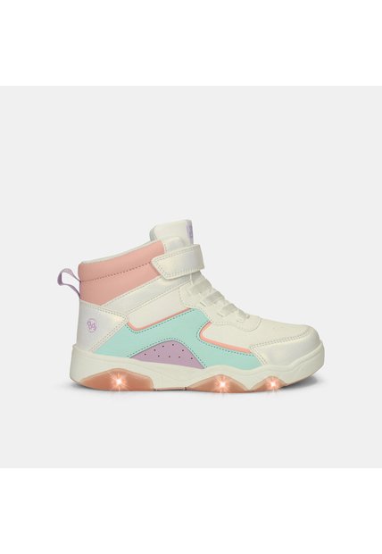 Tenis Con Luces Para Niña Bubblegummers Multicolor Drew