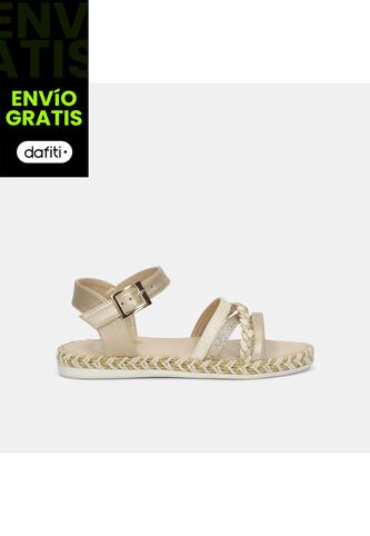 Sandalia Para Niña Bubblegummers Beige Tessa Bubblegummers