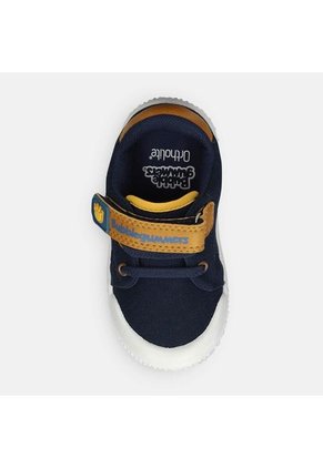 Tenis Bebé Para Niño Bubblegummers Azul-Mostaza Siberito