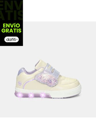 Tenis Para Niña Bubblegummers Blanco Neon Bubblegummers