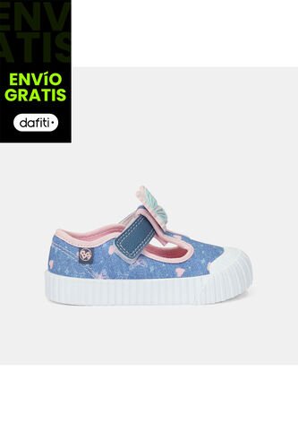 Baletas Bebé Para Niña Bubblegummers Azul Tutis 15-21 Bubblegummers