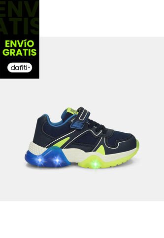 Tenis Con Luces Para Niño Bubblegummers Petróleo Ulrich Alpha Light Bubblegummers