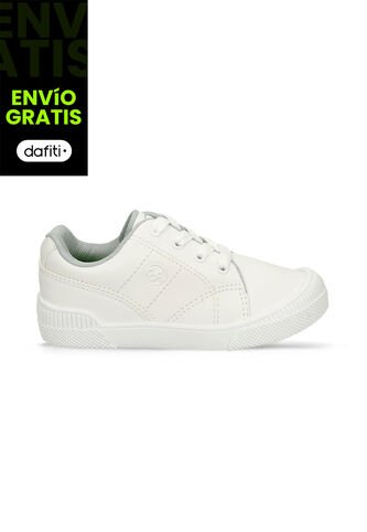 Tenis Escolares Para Niños Bubblegummers Blanco Kristiano Bubblegummers