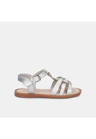 Sandalias Para Niña Bubblegummers Gris Mary First Step Girls 1 + Bubblegummers