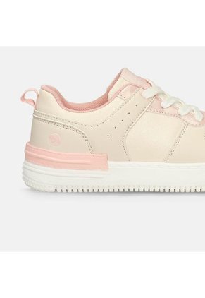 Tenis Infantil Para Niña Bubblegummers Beige-Rosado Solana