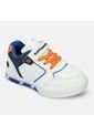 Tenis Infantil Para Niño Bubblegummers Blanco Teo Neon 22-25 de Bubblegummers