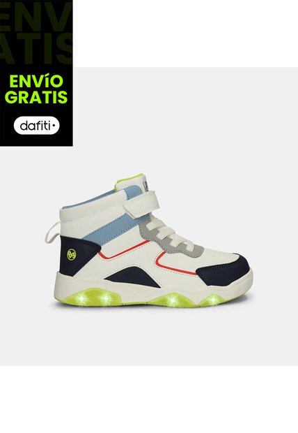 Bota Con Luces Infantil Para Niño Bubblegummers Multicolor Drew