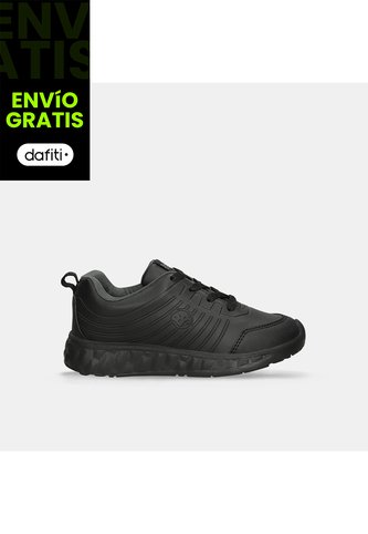 Tenis Escolar Infantil Para Niños Bubblegummers Negro Jalapeño Bubblegummers