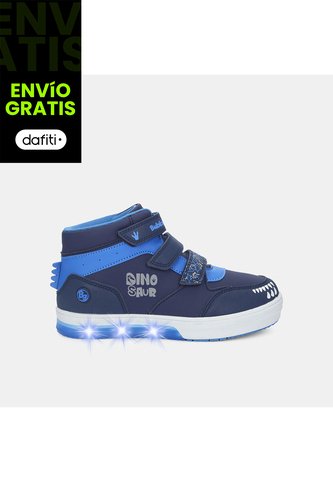 Bota Con Luces Para Niño Bubblegummers Azul Neon Bubblegummers