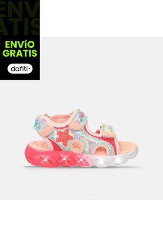 Sandalias Con Luces Infantil Para Niña Bubblegummers Multicolor Teresa Dust 26-29 Bubblegummers