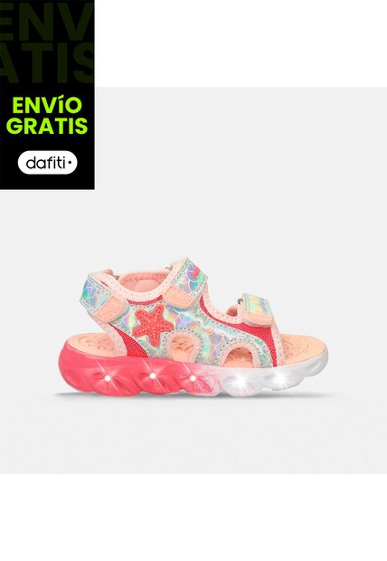 Sandalias Con Luces Infantil Para Niña Bubblegummers Multicolor Teresa Dust 26-29
