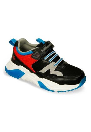 Tenis Casuales Negro-Azul Bubblegummers Qatar Niño