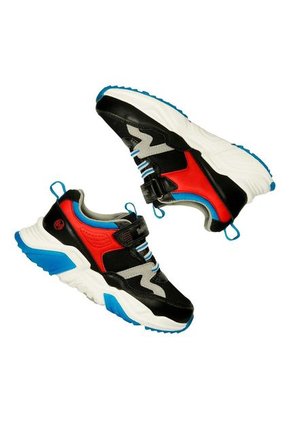 Tenis Casuales Negro-Azul Bubblegummers Qatar Niño