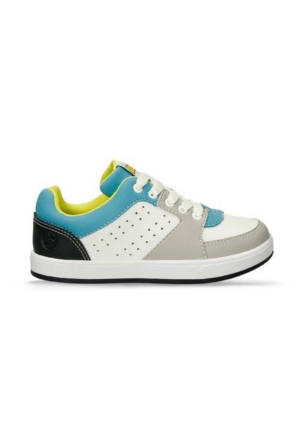 Tenis Casuales Blanco-Azul Bubblegummers Quinn Niño