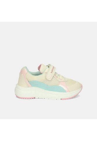 Tenis Con Luces Infantil Para Niña Bubblegummers Blanco Ultramar 22-25 Bubblegummers