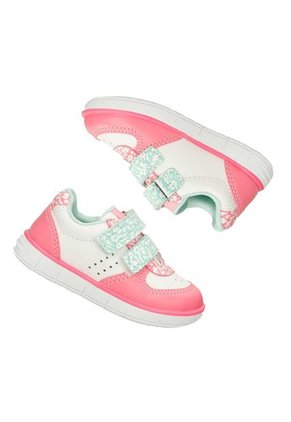 Tenis Casuales Blanco-Rosado Bubblegummers Nahomi Niña