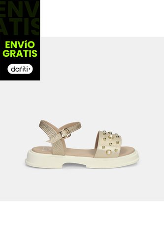 Sandalias Para Niña Bubblegummers Beige Teresa Leidy Junior Girls 6  + Bubblegummers