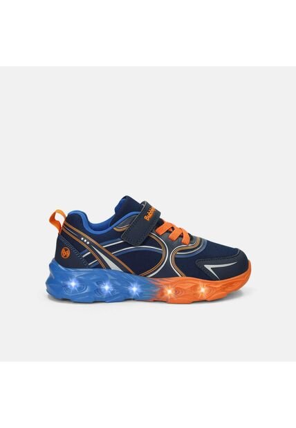 Tenis Con Luces Junior Para Niño Bubblegummers Azul Oberon 30-33