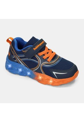 Tenis Con Luces Junior Para Niño Bubblegummers Azul Oberon 30-33