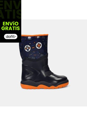 Bota De Lluvia Para Niño Bubblegummers Navy Ulises Bubblegummers