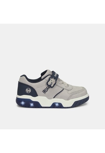 Tenis Con Luces Para Niño Bubblegummers Gris Gunter First Step Boys 1 +