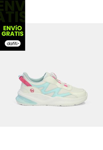 Tenis Junior Para Niña Bubblegummers Blanco Tarian Dynamic 30-33 Bubblegummers