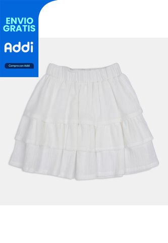 Falda Para Niña Bubblegummers Blanco Nadia Bubblegummers