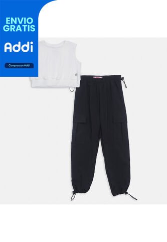 Conjunto Para Niña Bubblegummers Blanco-Negro Janys Bubblegummers