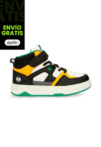 Tenis Infantil Para Niño Bubblegummers Blanco-Multicolor Rodas Bubblegummers