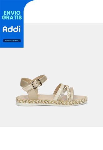 Sandalia Para Niña Bubblegummers Beige Tessa Bubblegummers