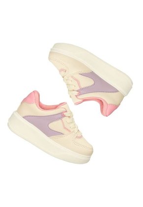 Tenis Casuales Beige-Lila Bubblegummers Nyat Niña