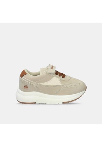 Tenis Infantil Para Niño Bubblegummers Beige Tutor Thomas 22-25 Bubblegummers