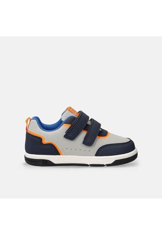Tenis Infantil Para Niño Bubblegummers Gris-Azul Stefano Bubblegummers