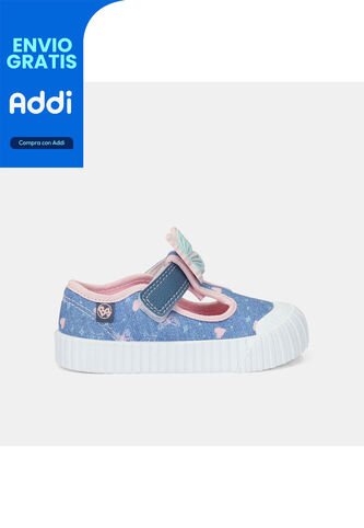 Baletas Bebé Para Niña Bubblegummers Azul Tutis 15-21 Bubblegummers