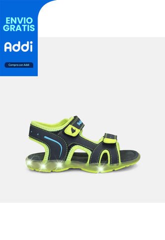 Sandalia Infantil  Para Niño Bubblegummers/Disney Negro Nailon L  6Mickey 22-25 Bubblegummers