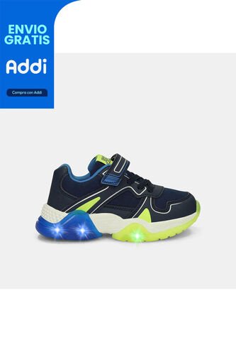 Tenis Con Luces Para Niño Bubblegummers Petróleo Ulrich Alpha Light Bubblegummers
