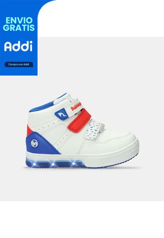 Bota Para Niño Bubblegummers Blanco Tayler Neon 22-25 Bubblegummers